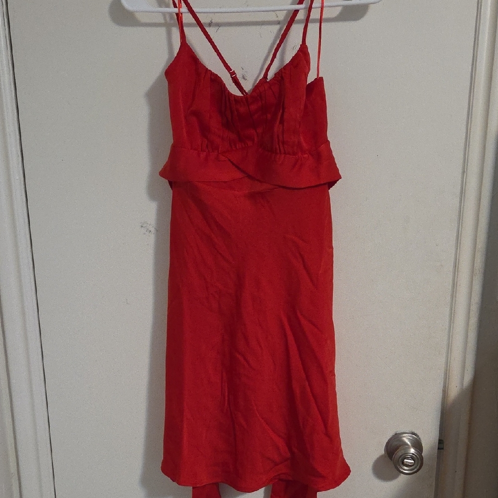 Francesca's Collections Vibrant Red Dress